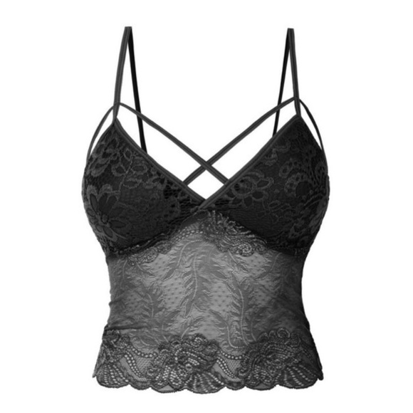 CAGED PADDED BRALETTE - Picture 1 of 4